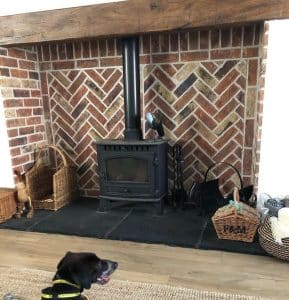 Birkdale Blend Herringbone Fireplace Brick Slips