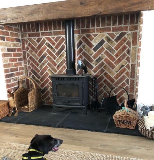 Birkdale Blend Herringbone Fireplace Brick Slips