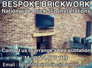 bespoke brick slip installation