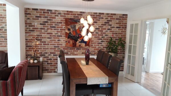 Classic feature wall brick slip