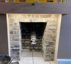 Iced Grey Brick Slip Fire Chamber