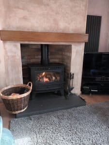 Birkdale Blend brick slip fireplace