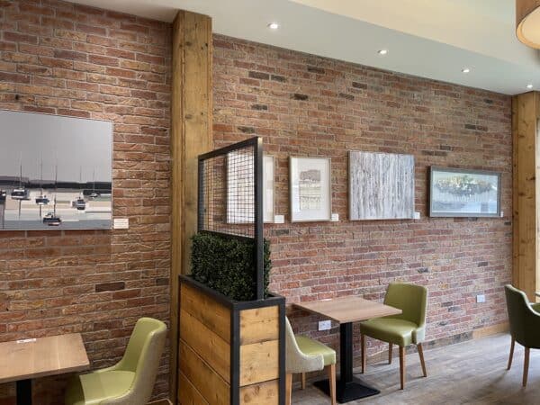 Middleton blend brick slips kitchen wall